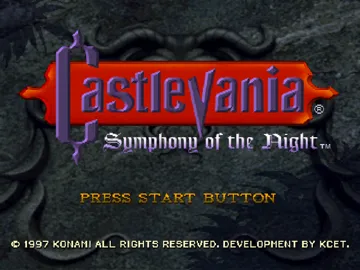 Castlevania - Symphony of the Night (US) screen shot title